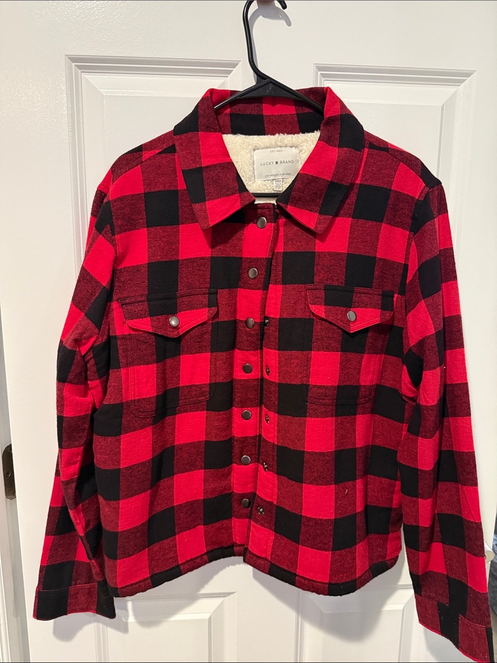 Lucky Brand Red and Black Buffalo Plaid Jacket